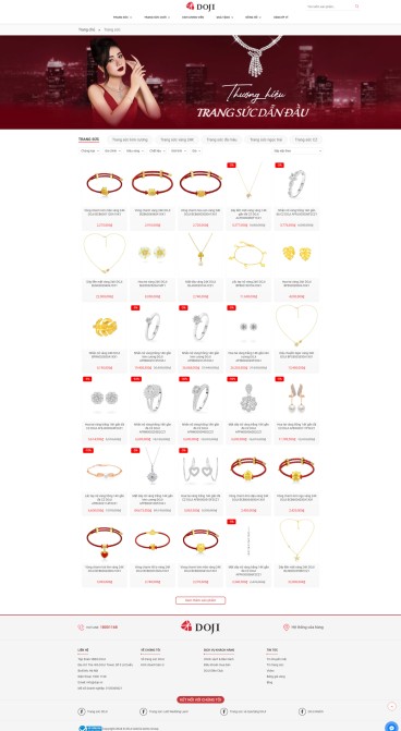 THIẾT KẾ WEBSITE TRANG SỨC CAO CẤP DOJI