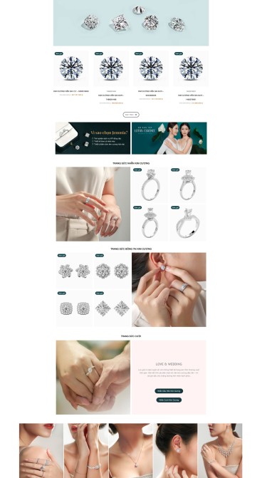 THIẾT KẾ WEBSITE CHUYÊN GIA KIM CƯƠNG JEMMIA DIAMOND